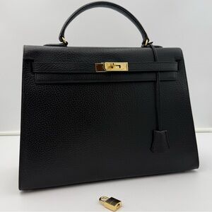 HENRY HIGH-CLASS Sac à Main de Voyage 35 Sellier in Black • Made in ITALY
